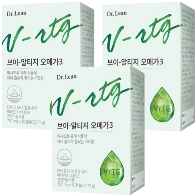 Dr.Lean Omega-3魚油膠囊, 30顆, 3盒
