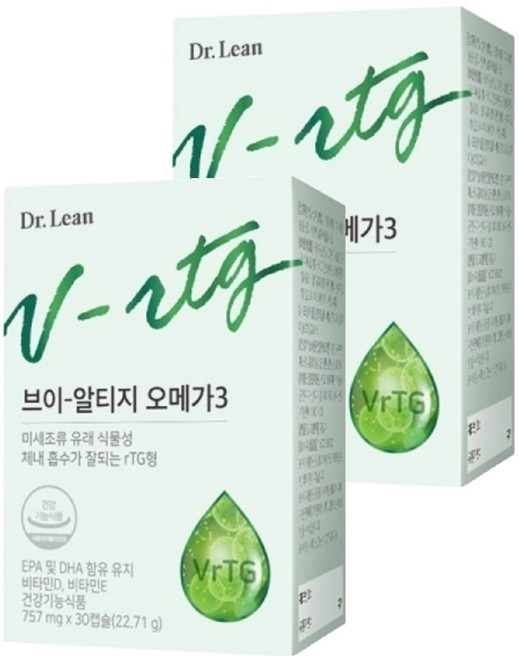 Dr.Lean Omega-3魚油膠囊, 30顆, 2盒