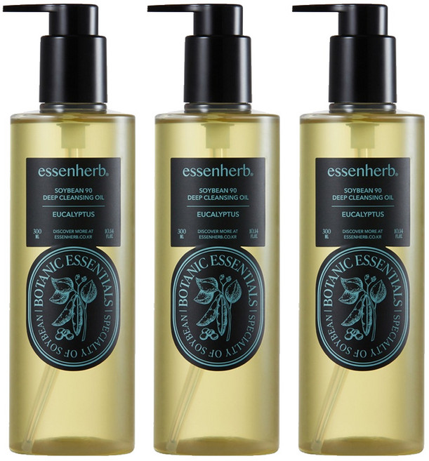 에센허브 소이빈 90 딥 클렌징 오일 유칼립투스, 300ml, 3개