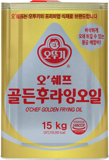 오뚜기 오쉐프 골든후라잉오일, 1개, 15kg