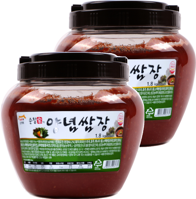 순창가 양념 쌈장, 1.8kg, 2개