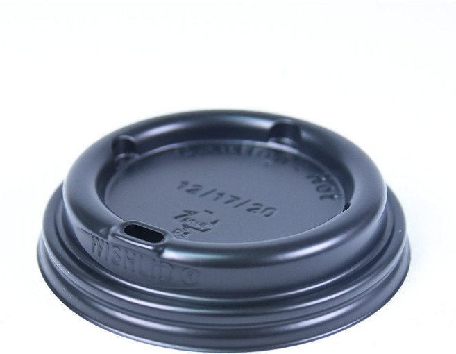 타공 검정 테이크아웃 컵뚜껑 90mm, 머그리드형, 100개입, 1개