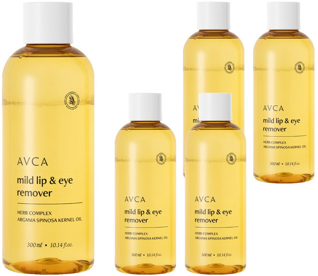 아브카 마일드 대용량 립앤아이 리무버, 5개, 300ml