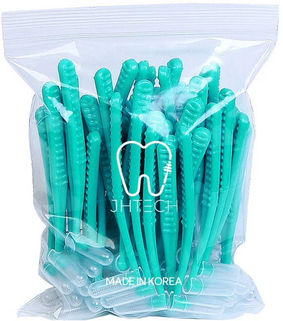 주현테크 스마일브러쉬 L형 치간칫솔 SS 민트, 0.9mm, 50개입, 1개