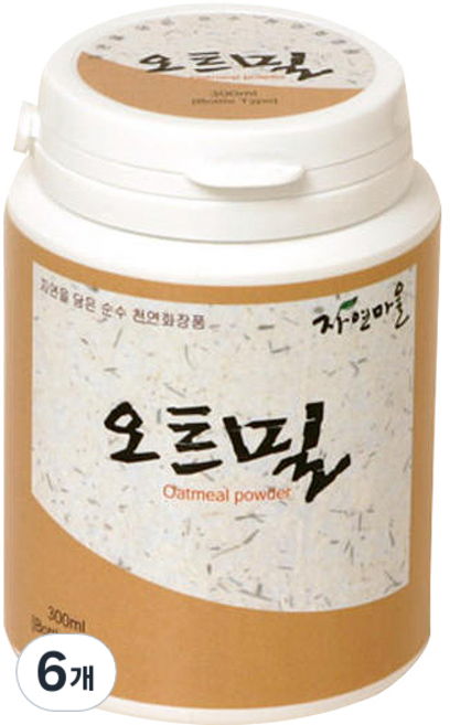 Jayeonmaeul 오트밀 가루 워시오프 팩, 1개입, 6개