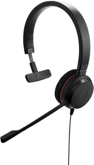 Jabra 頭戴式立體聲耳機麥克風, Evolve 20 MS Mono, 黑色