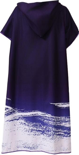 타포니 비치 후드 판초 타월 90 x 110 cm, 퍼플웨이브, 1개