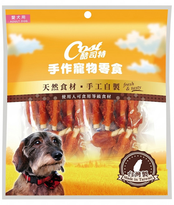 Cost 酷司特 2.5吋皮骨棒 18支入, 雞肉, 1袋
