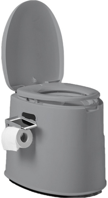 디어모모 노인 캠핑 이동식 휴대용 좌변기, 그레이, 1개