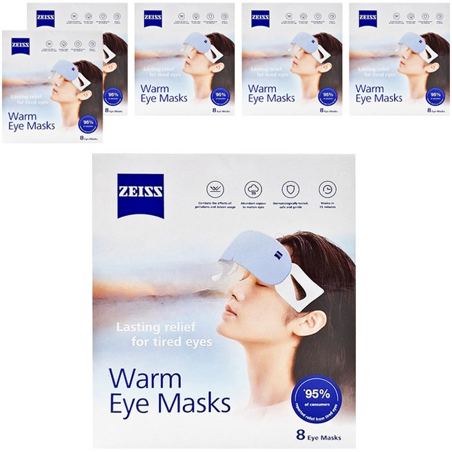ZEISS 蔡司 蒸氣眼罩 40度恆溫 親膚透氣, 8個裝, 6盒