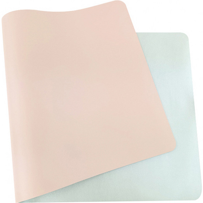 메종디망쉬 양면 와이트 책상 데스크 매트, 핑크 실버그레이