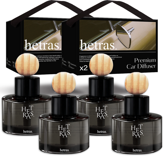 헤트라스 프리미엄 차량용 디퓨저 77ml x 2p + 리본끈 선물세트, 호텔우드향, 2세트