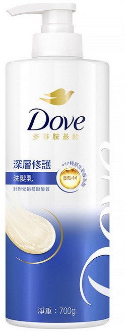 Dove 多芬 深層修護洗髮乳, 700g, 1瓶