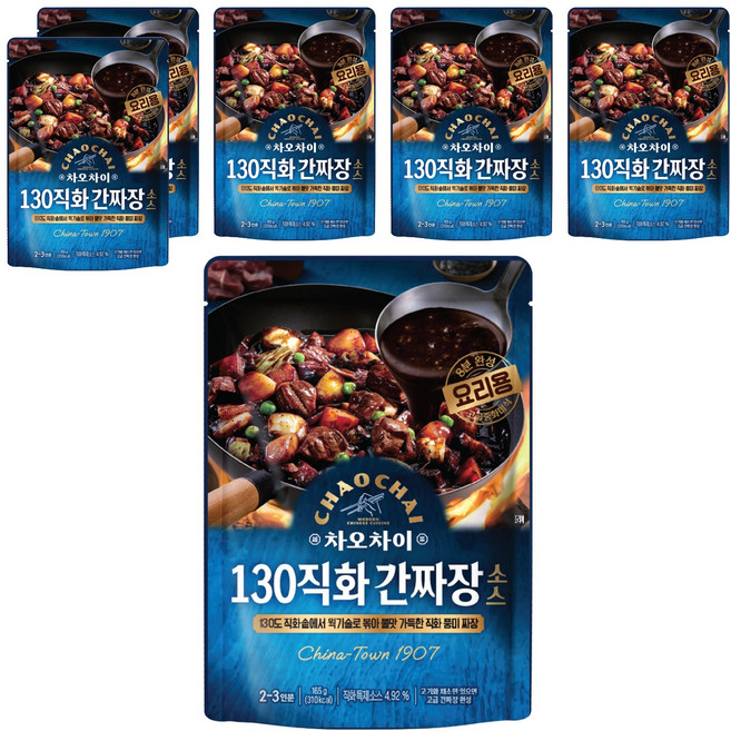 차오차이 130직화 간짜장소스, 6개, 165g