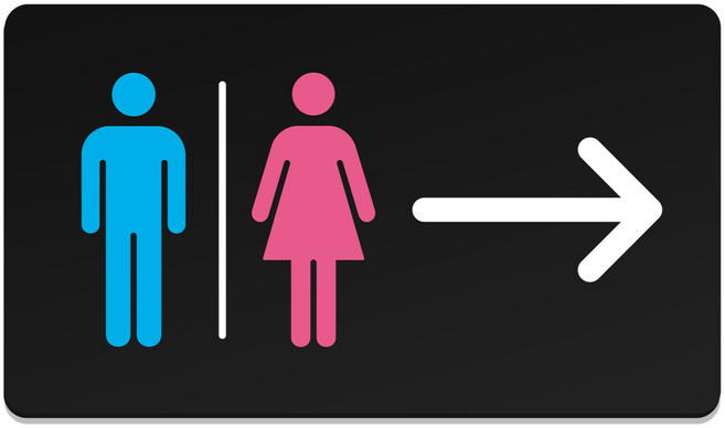 루리앤파크 튼튼 안내판 M 210 x 120 mm, 1개, 화장실 우측