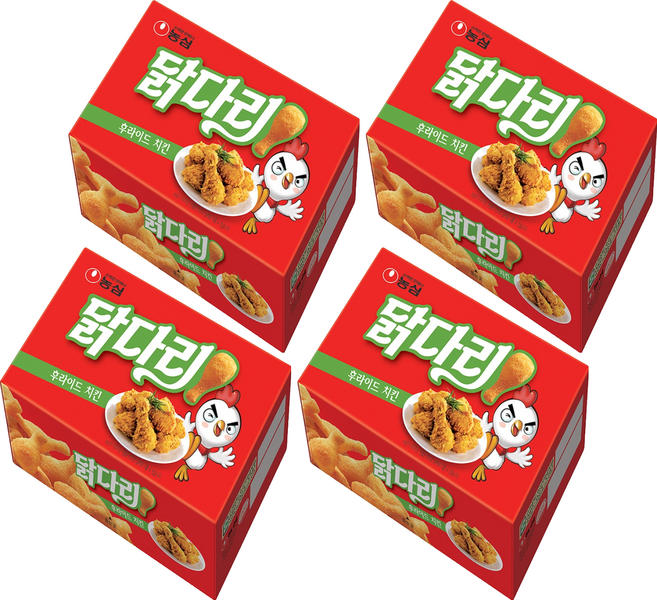 농심닭다리 후라이드 치킨맛, 66g, 4개