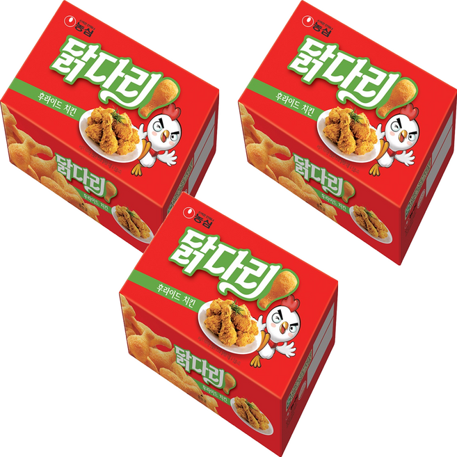 농심닭다리 후라이드 치킨맛, 66g, 3개