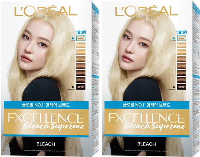 로레알파리 엑셀랑스 블리치 슈프림 손상적은 탈색제, 174g, 2개 - 쿠팡