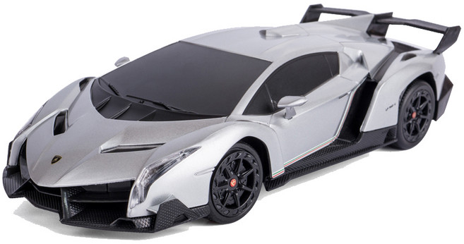람보르기니 1:24 베네노 소형 RC카, 그레이, 1개