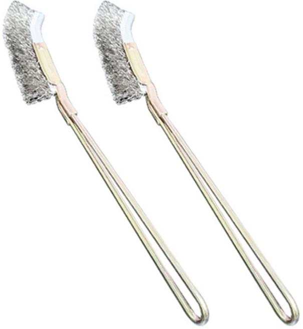 월드크린 곡선형 스텐 브러쉬, 혼합색상, 2개