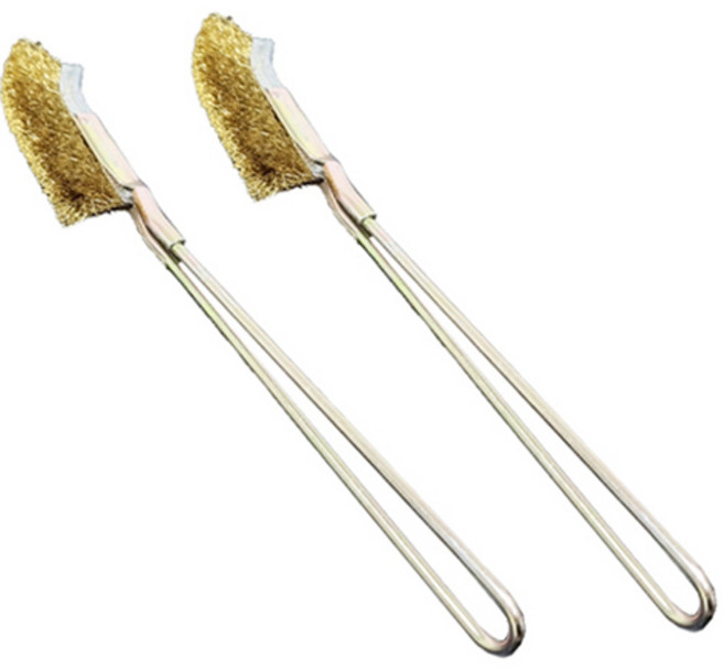 월드크린 곡선형 철 브러쉬, 혼합색상, 2개