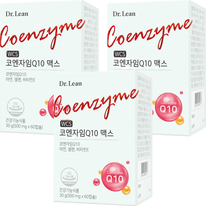닥터린 WCS 코엔자임 Q10 맥스 30g, 60정, 3개