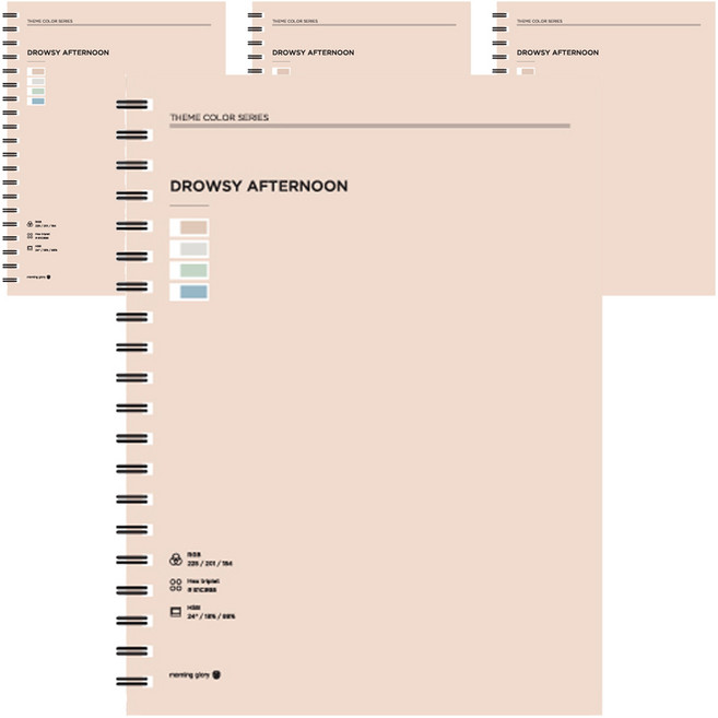 모닝글로리 6000 테마컬러 SP노트 16절 좌철, 랜덤발송, 4개