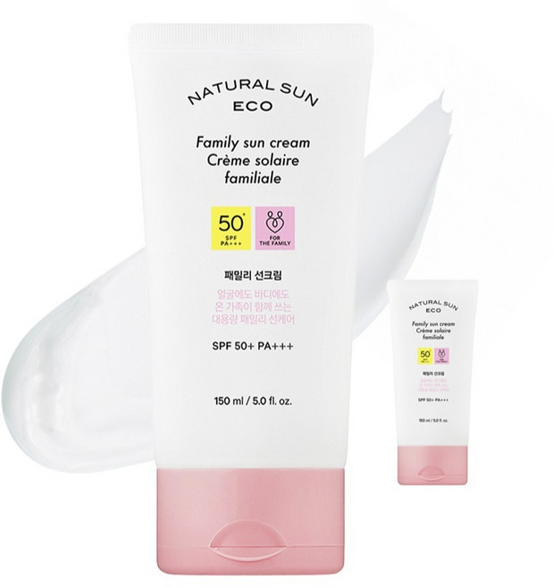 더페이스샵 내추럴 선 에코 패밀리 선크림 SPF50+ PA+++, 150ml, 2개