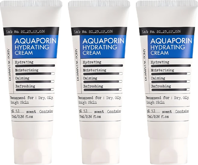 더마팩토리 아쿠아포린 수분 크림, 70ml, 3개 - 쿠팡