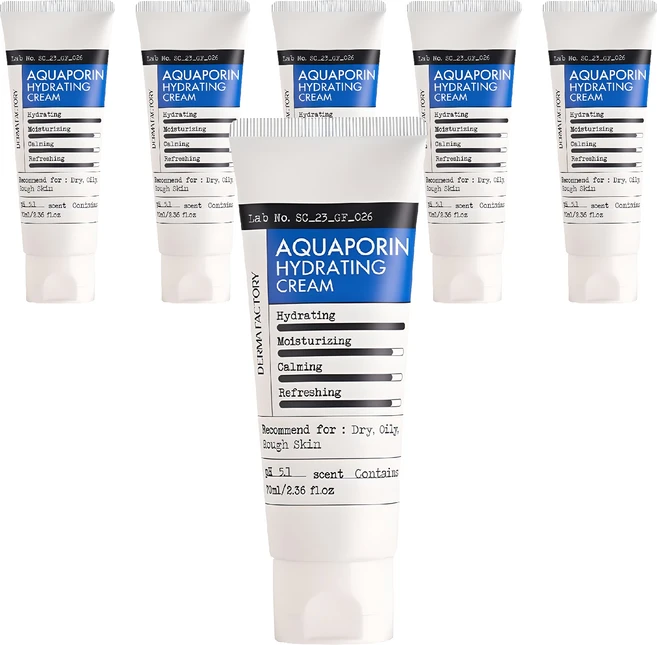 더마팩토리 아쿠아포린 수분 크림, 70ml, 6개 - 쿠팡