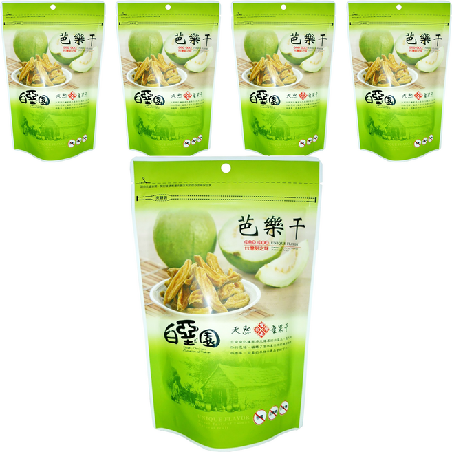 白堊園 珍珠芭樂干, 120g, 5包
