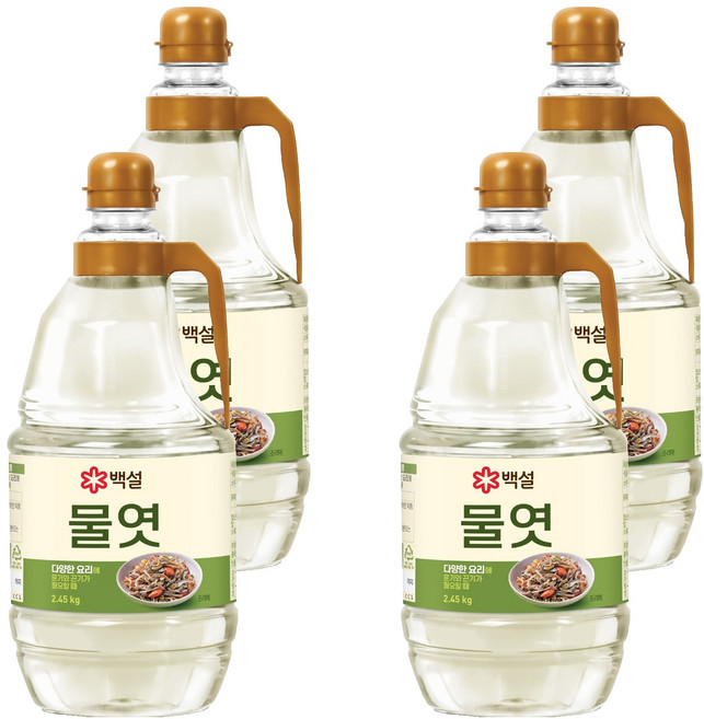 백설 CJ제일제당 물엿, 4개, 2.45kg