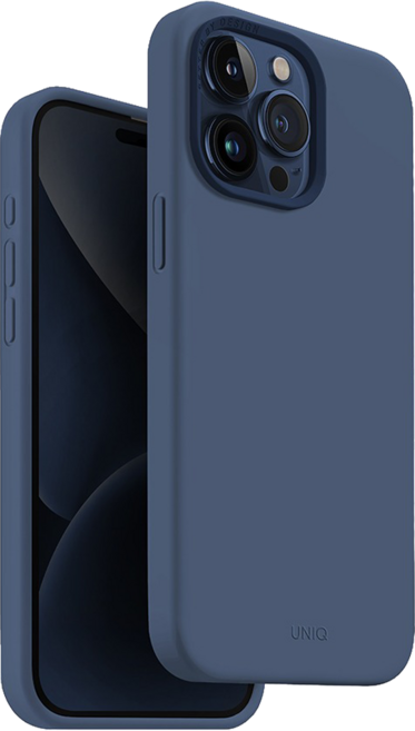 UNIQ LinoHue 手機 液態矽膠 手機殼 iPhone 15 ProMax 6.7吋 磁吸 防摔 藍色