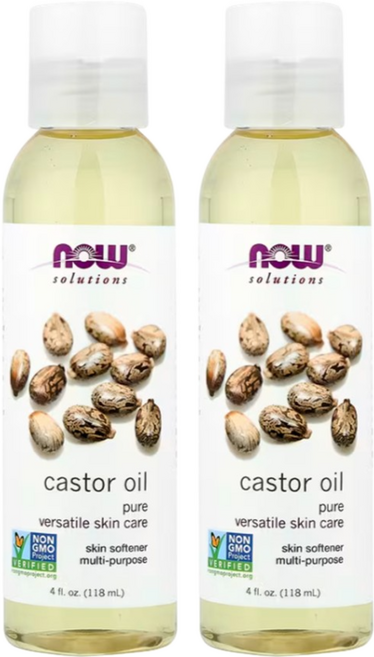 NOW Foods 純蓖麻保濕油, 118ml, 2瓶