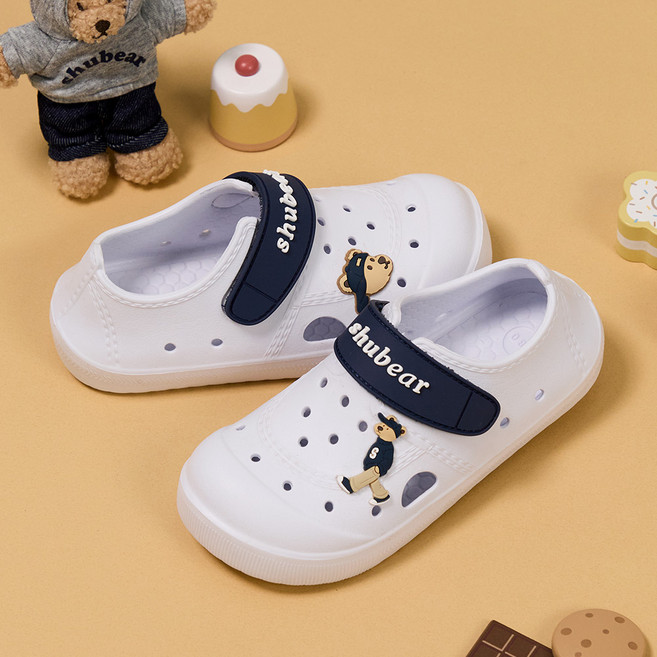 SHOOPENkids SHOOBEAR 防滑魔鬼氈室內拖鞋 HPKRUFA35U
