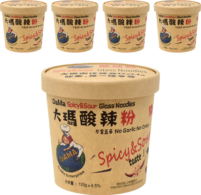 DaMa 大瑪南洋蔬食 酸辣粉 133g, 5入