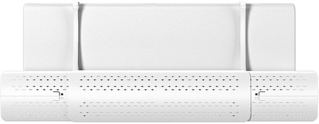 YUNMI 3合1伸縮式冷氣擋風板 55~95cm 白色, 1個, 單一商品