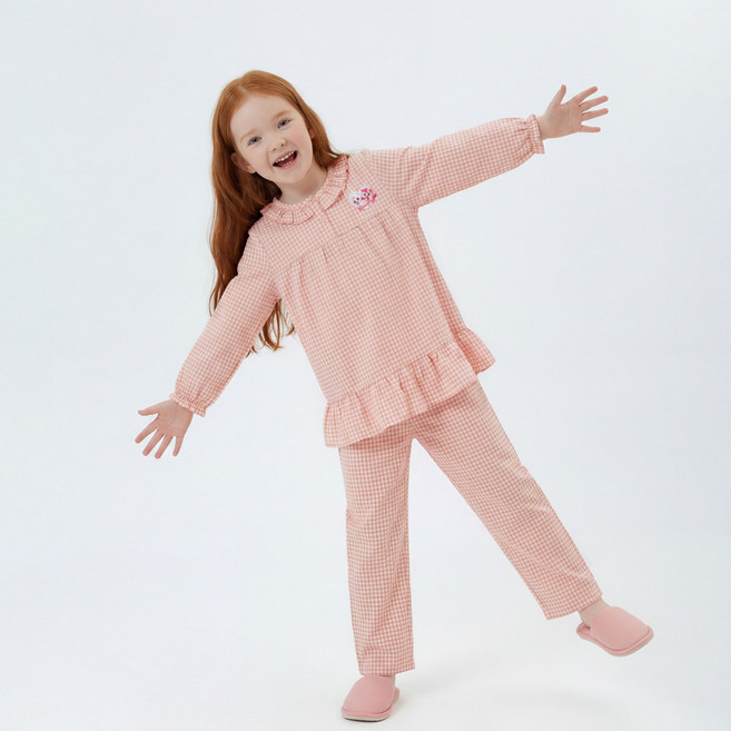 PremierFam 兒童款Catch! Teenieping先染九分睡衣上下身套裝