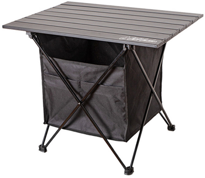 Chill Outdoor 鋁合金蛋捲桌 贈桌底置物袋 1.3kg, Black