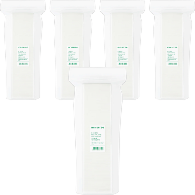 INNISFREE 台灣公司貨 優質化妝棉 化妝水用, 80張, 5包