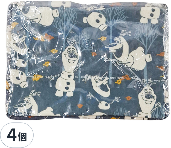 收納王妃 迪士尼收納系列 冰雪收納桶 方, 楓葉雪寶 藍色, 4個