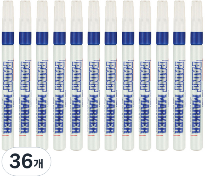 문화연필 세필 페인트마카 파랑, 1색, 36개