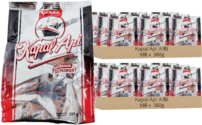 Kapal Api 火船 Kopi Bubuk 咖啡粉, 380g, 9袋, 2組