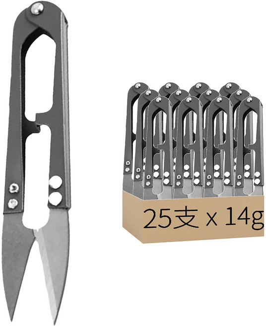 G238裁縫彈簧小剪刀, 銀色, 25支