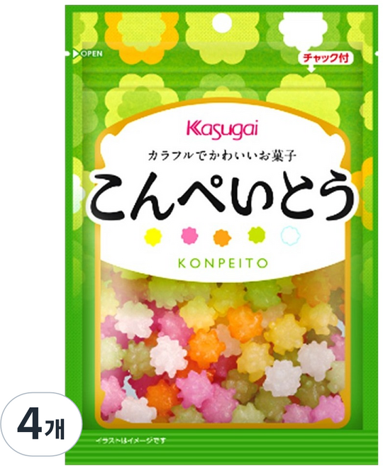 카수가이 콘페이토우 별사탕, 76g, 4개
