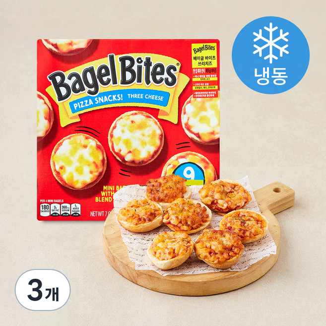 베이글바이츠 크래프트하인즈 쓰리 치즈 (냉동), 198g, 3개