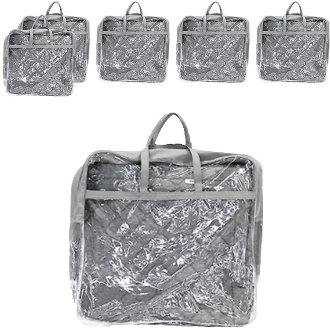 더베딩샵 이불 보관가방 소, 그레이, 6개