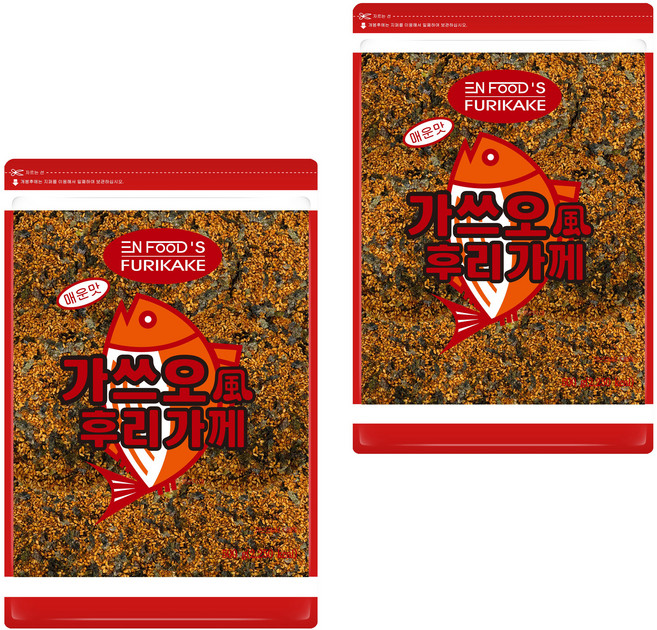 이엔푸드 매운 맛 가스오풍 후리가케, 500g, 2개