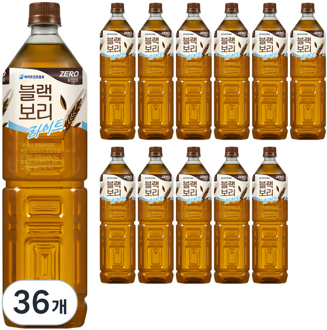 하이트진로 블랙보리 라이트, 1.5L, 36개
