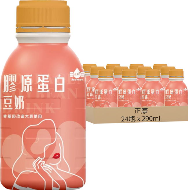 正康 Jacksoy 膠原蛋白豆奶, 24瓶, 290ml